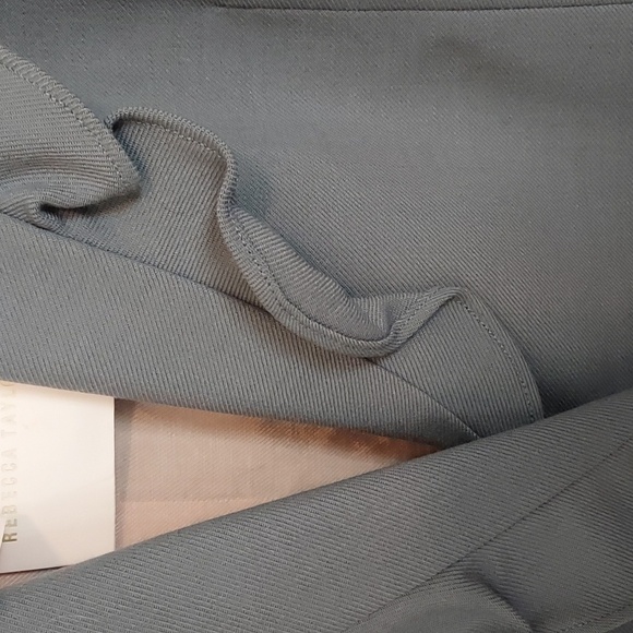 Rebecca Taylor Gabardine Ruffle Jacket Sage - Picture 12 of 12